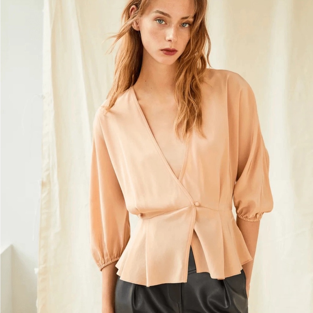 Aritzia Le Fou Wilfred Jazz Peplum Blouse